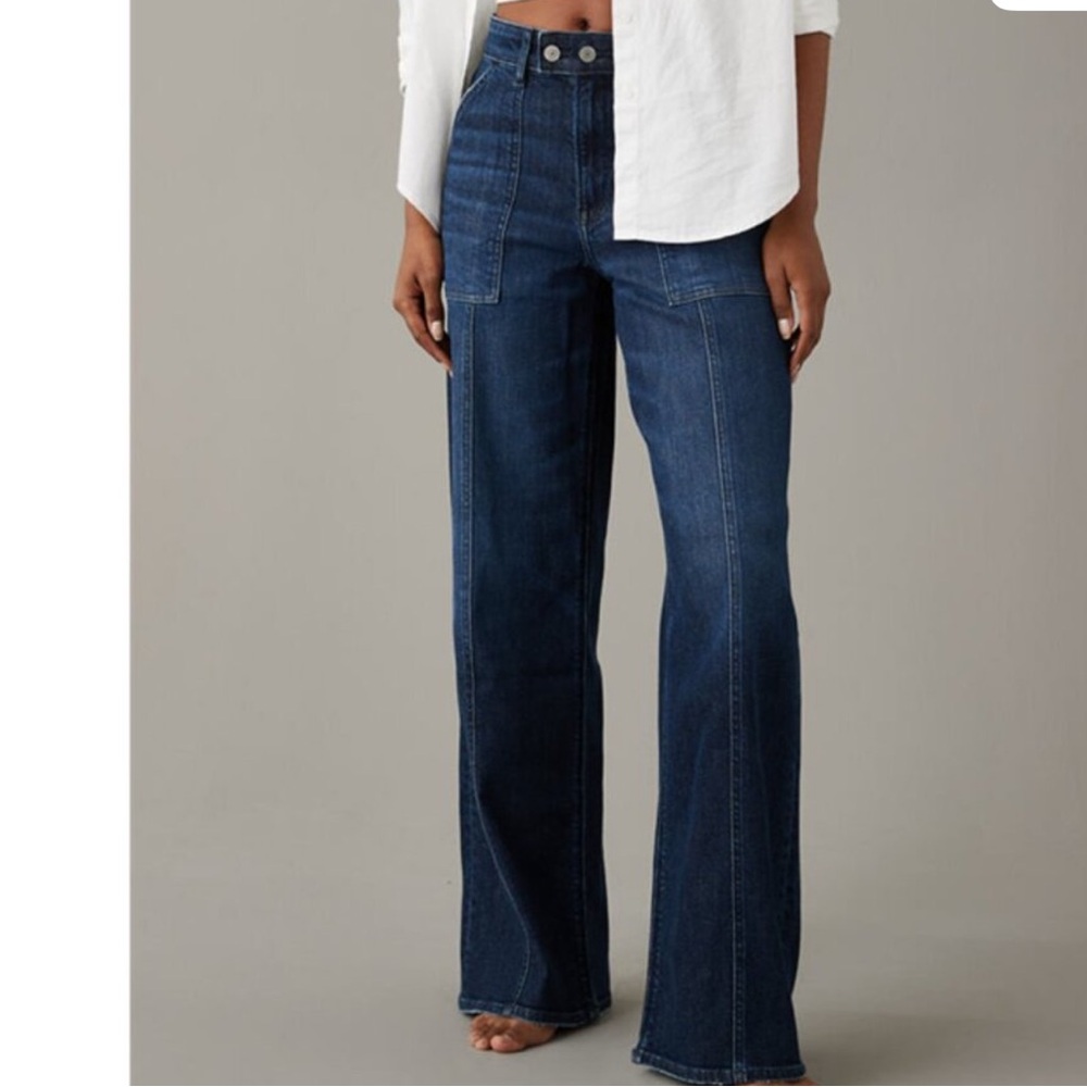 American Eagle Outfitters Dark Blue Flare Jeans
